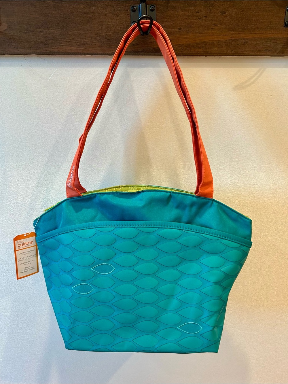 NWT Lean Cuisine 2013 Culinary Couture Lunch Bag Tote Teal Green Orange